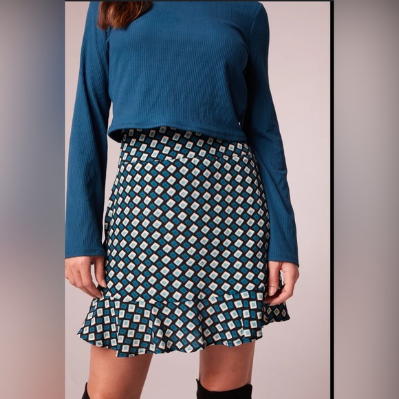 NWT Deep Teal Colette skirt Medium Band of Gypsies Band of the Free - Picture 5 of 5